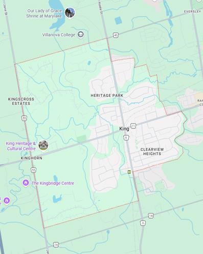 Service area map for table refinishing in King